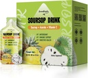 משקה נוזלי GREENPEOPLE Soursop & Acerola, Soursop Bitters נוזל, Immune Boosting ויטמין C משקה, קיצור מהיר, טבעוני, non-GMO, 10 Packetsop