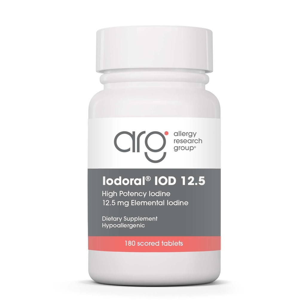 Optimox Iodoral 12.5 מ"ג תוסף Iodine, התמיכה Thyroid לנשים וגברים, Lugol Solution Pills, Potassium Iodide Tablets, Dailyמינרל Complex - 180 Count Count