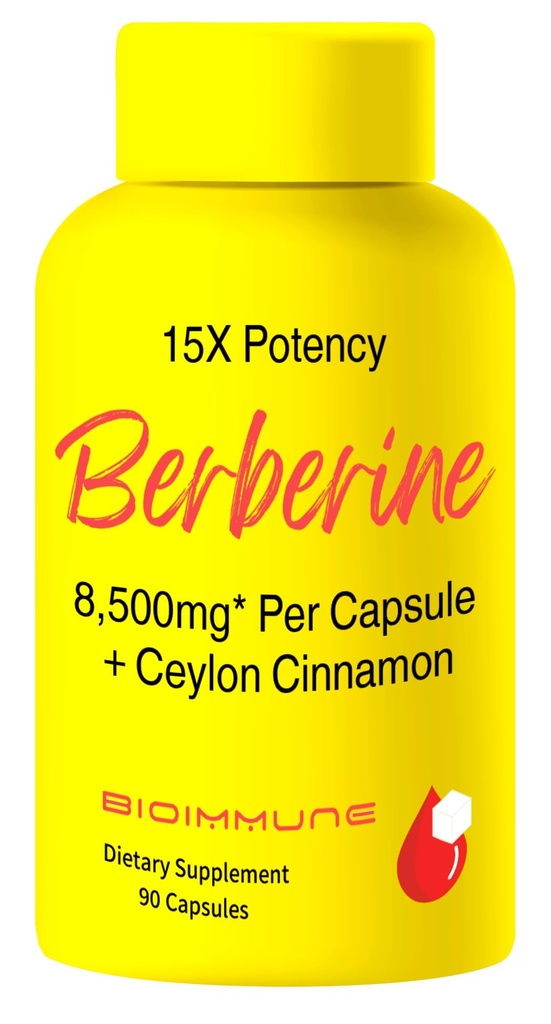 תוספת של Barberine 15X Potency, Ceylon Cinnamon for Enhanced Absorption & Synergistic Effects. 8,500 מ"ג פר קפסולה