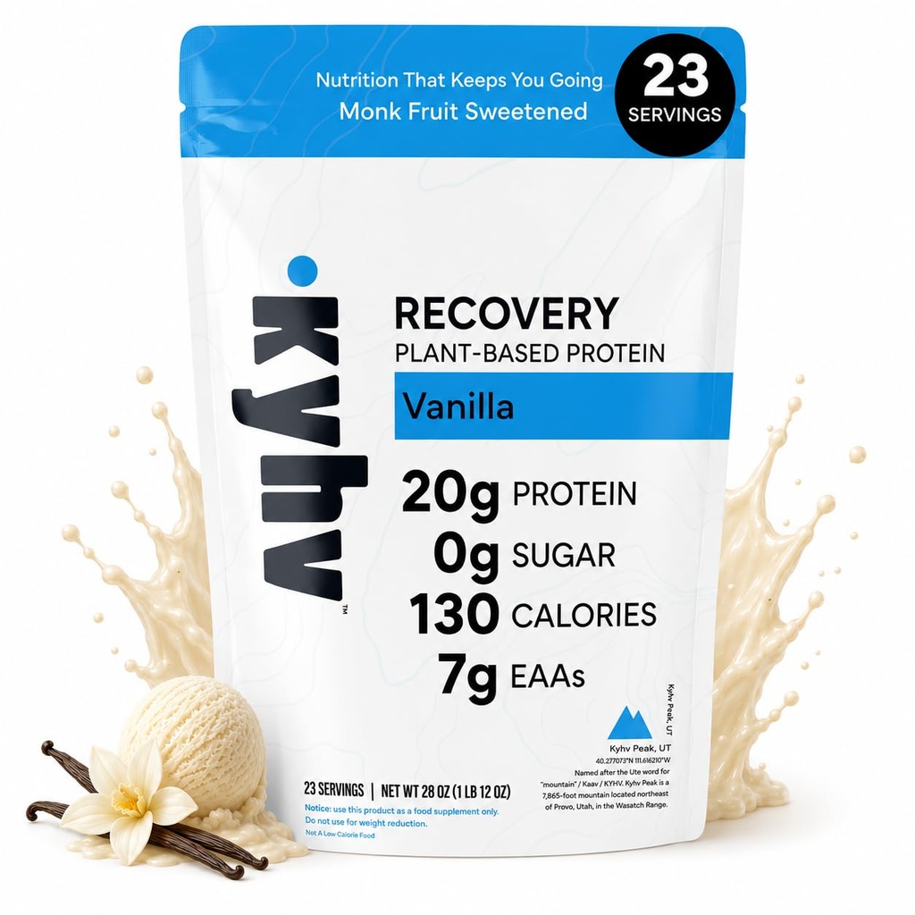 Plant Based Protein, Vanilla, 20g Vegan Protein, Clean Pea Protein Powder for Recovery Support for Active Outdoor Lifestyles, Monk Fruit Sweetener, Dairy Free, Gluten Free, 1.75 lb