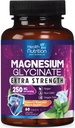 Magnesium Glycinate 250 מ"ג - 100% מגנזיום צ'לסי עבור Max Absorption - תמיכה בשינה, שרירים, עצבים, העצם & Heart Health תמיכה, Best Mag תוסף, טבעוני non-GMO, צד שלישי נבדק - 60 טבליות