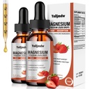 Magnesium Glycinate נוזל טיפות, 1000 מ"ג נוזל מגנזיום תוספת עם Bromelain, ויטמין B6 C D, גבוה Absorption Magnesium Complex for Night, שריר ואנרגיה תמיכה, 2 Fl Oz (Pack של 2)