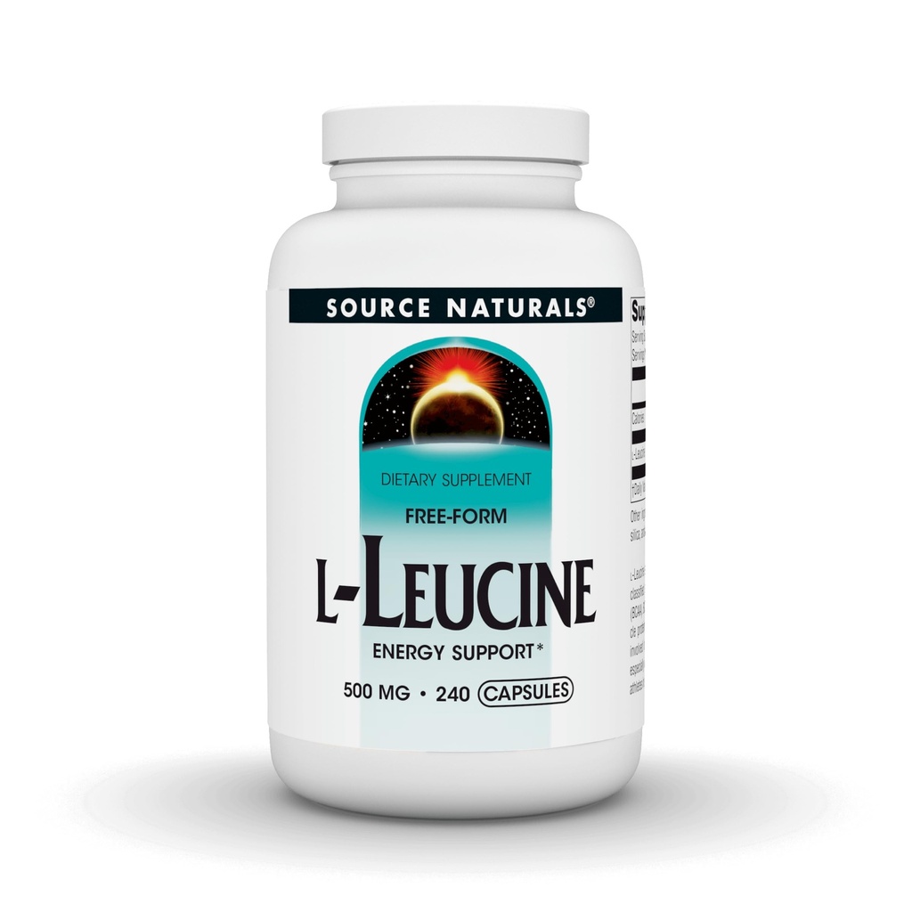 מקור טבעי L-Leucine, תמיכה באנרגיה *, תוסף חינם Amino Acid לתמיכה באנרגיה - 240 קפסולות