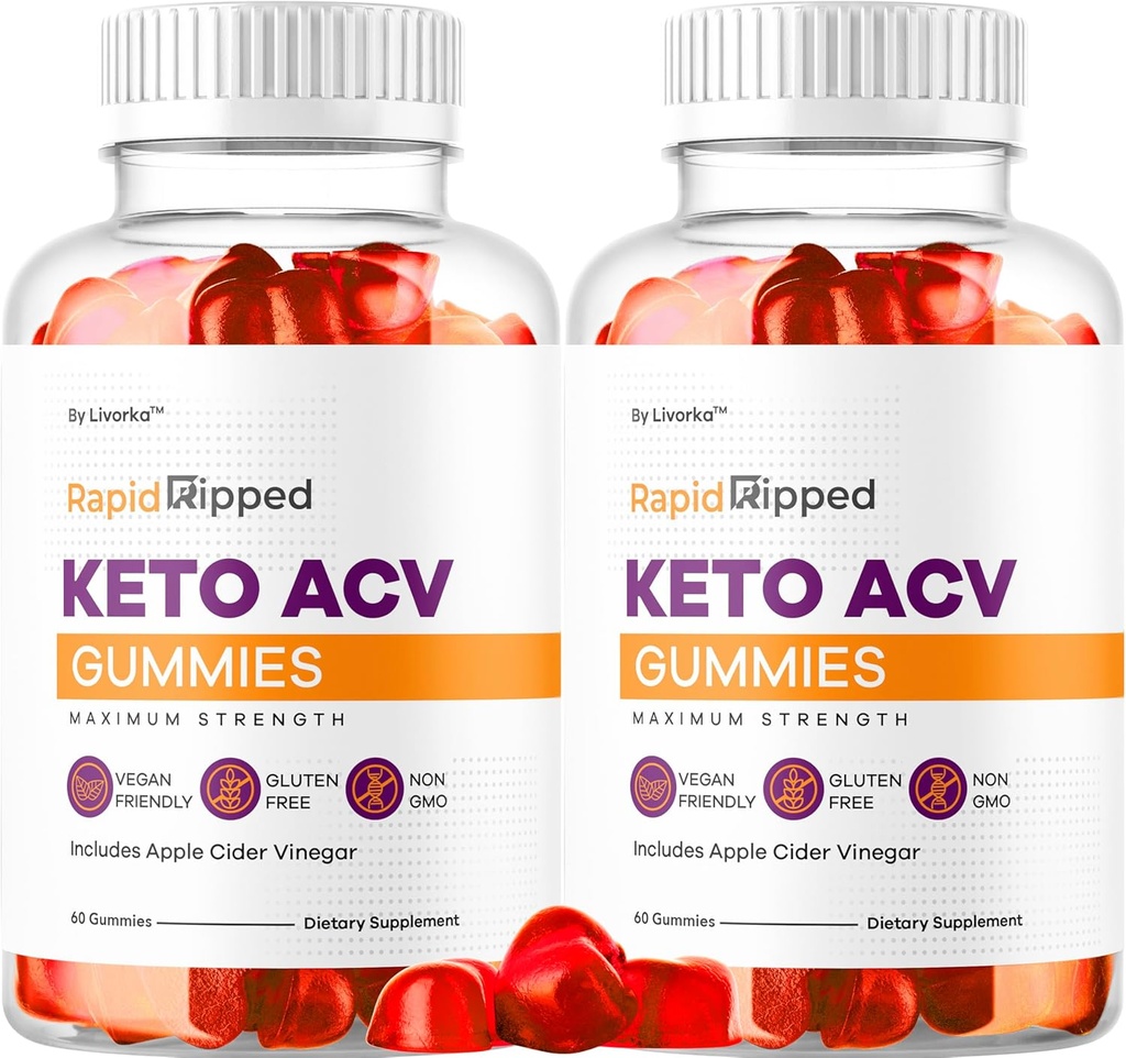 (2 Pack) Rapid Ripped Keto ACV Gummies תמיכה, Rapidקרוע Keto Plus Apple Cider Vinegarmy Advanced FormulaMG, All Natural Gomitas Reviews, 120 חניכיים למשך 2 חודשים