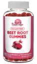 סוכר חינם Nitric Oxide Beet Root Gummies - Beet Root Chewables עבור ביצועים אתלטיים, Nitric Oxide Booster, אנרגיה, זרימת דם ו Circulation - 90 Beets Root Gummy Chews.