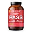 STONE RELIEF Pass AM – Daytime Herbal Kidney Support for Relief, Comfort, & Enhance Flow (180 קפסולות + Stone Catcher + Printed Guidebook)