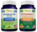 ASquared Nutrition Bundle עבור Quercetin 500 מ"ג ויטמין C Liposomal Complex 1500mg - Immune Support