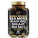 מאג'ו Superfoods 18-in-1 Sea Mos, Black Seed, Shilajit, Sea Salt + D3 & K2, הפקה מורחבת, Trace Multi מינרלים כמוסות, עבור גברים ונשים מינרלים תוספי אלקטרוליטים