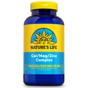 NATURE'S Life Cal Mag Zinc Complex 1000 מ"ג / 500 מ"ג / 15 מ"ג - Calcium Magnesium Zinc תוסף W /Vitamin D ו Boron - Bone Health, שריר ותמיכה בריאות הלב, 60 יום ערבות, 62 מנד, 250 Capsium Zinc