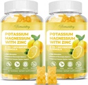 חניכיים עבור מבוגרים: Potassium Citrate 99 מ"ג - תוספי Potassium Magnesium עבור שריר, אלקטרוליט, אנרגיה
