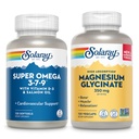 SOLAרי Super אומגה 3, 7, 9 ומגנזיום Glycinate Bundle - חומצות שומן חיוניות צ'אדרנסיום Gisglycinate עבור לב בריא, עצמות, ותמיכה מרגיעה - 120 Softgels, 275 VegCaps