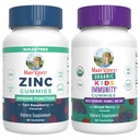 MaryRuth Organics Zinc (Tart Raspberry) & Kids Immunity Gummies (Mixed Berry) | פרויקט תווית נקייה מאומת ® | ויטמינים עבור Immunity & Total Health & All | טבעוני, Non-GMO, No Gelatin