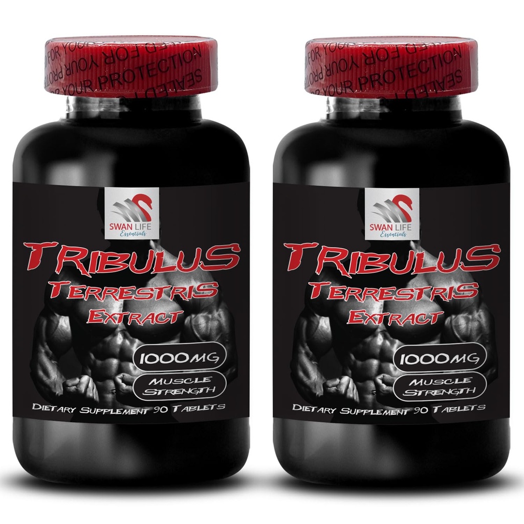 Energy and Strength Support - TRIBULUS TERRESTRIS EXTRACT - Active Recovery Blend, Nature’s Power Energy, Body Vitality Support, Pure Performance Boost, Muscle Support Blend 2 Bottles 180 Tablets