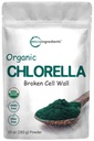 Micro Ingredients אורגני אבקת Chlorella, 10 Ounce, Broken Cell Wall, עשיר בחלבון טבעוני ווויטמינים, Raw, Bulk Premium Chlorella תוסף, ידידותי טבעוני, לא-Irradiation.