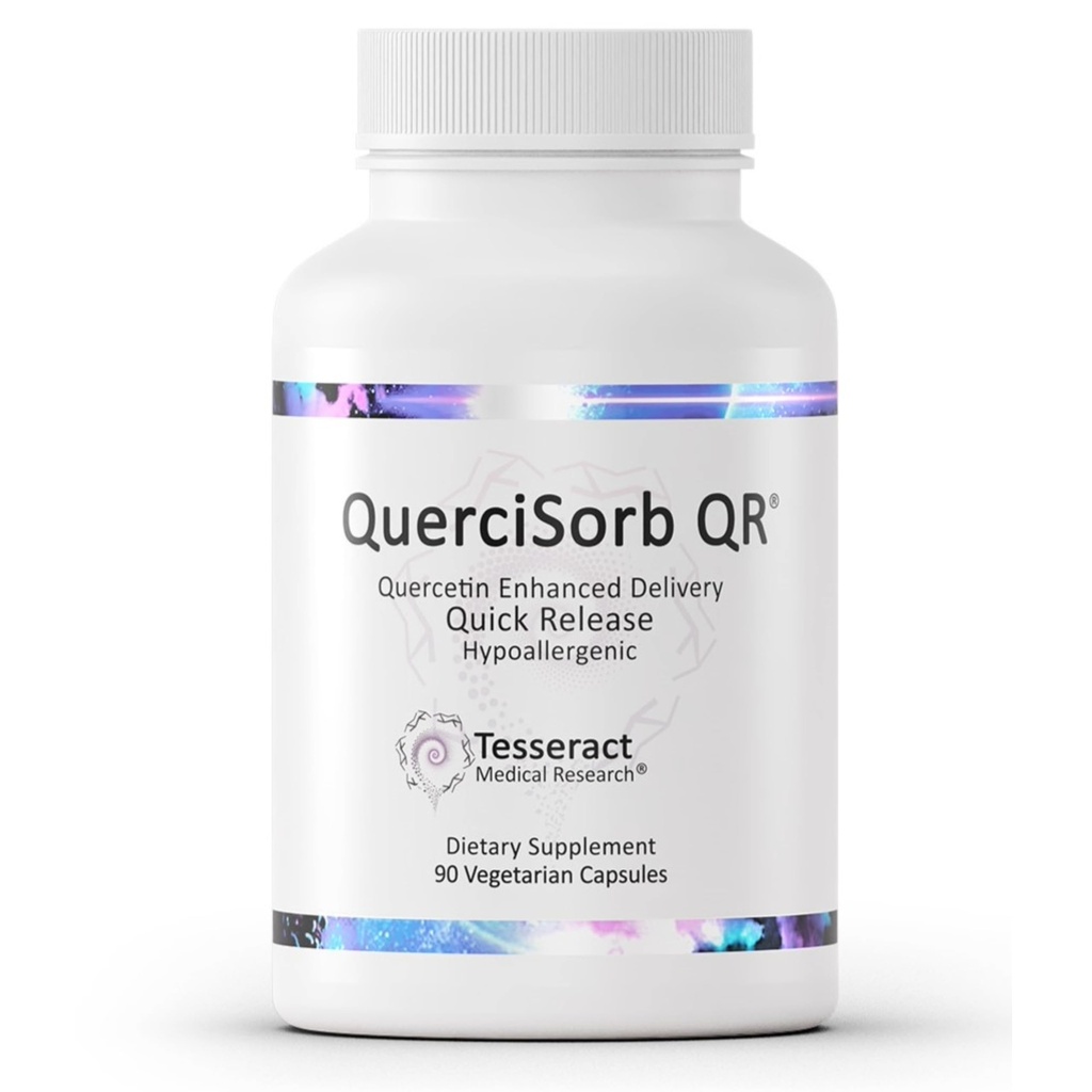 Tesseract רפואי מחקר QuerciSorb QR Immune תמיכה תוסף, שחרור מהיר Quercetin, תומך בתפקוד Immune ובריאות כוללת * Hypoallergenic, 400 מ"ג, 90 קפסולות