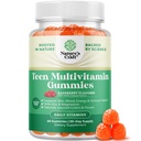 Teen Multivitamin Gummies 12-17 - Teen Boys & Girls Gummy ויטמינים for Better Skin, Immune Strength, Mood & Energy Support - Teenage Girl & Boy Supplements with Zn, Mg, ויטמין A, C, D & E - 60 Ct