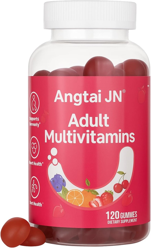 Multivitamin Gummies for Women & Men - 13 ויטמינים ומינרלים (A, C, D, E, Biotin, Folic Acid, Zinc), טבעוני ידידותי, תמיכה בריאות החיסון, ברי פלפור, 120 MultiVites מסטיקנים, 60 יום אספקת אספקה, 60