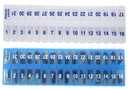 AMPM 31 Day Once-a Day Monthly Pill Planner מארגן - חבילות גלולות השוואתיות גדולות מאחסנות תרופות לחודש שלם פלוס השוואת גלולות נוספות (AM/PM Clear & Blue) BPA חינם