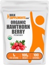 BulkSupplements.com Organichorn Brad אבקת - Herbal Supplement, הות'ורן ברי אורגני - טבעוני וגלוטן חינם, 1g לכל משרת, 100g (3.5 oz) (Pack of 1)