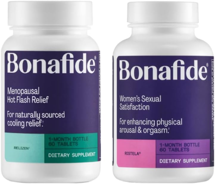 Bonafide Relizen + Ristela – Hormone-Free Relief from Hot Flashes and Night Sweats During Menopause* + Hormone-Free, Drug-Free Support for Women’s Sexual Satisfaction – 1 Month Supply
