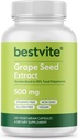 BestVITE Grape Seed לחלץ 500 מ"ג (120 קפסולות צמחוניות) - No Stearates - סטנדרטי ל -95% Polyphenols