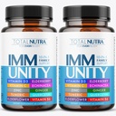 10In-1 Immune Support Supplement: Immune Boosters for Adults & Kids Daily Immunity Defense with Key Immune System ויטמינים Zinc, ויטמין C ו-D, Plus Elderberry, Quercetin, Echinacea & More, 60 Capsune System