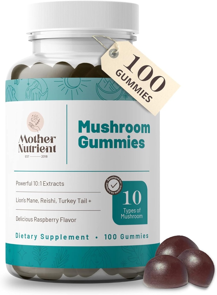 Mushroom תוספת חניכיים - טהור לחלץ Multi Mushrooms תוסף Chaga, Reishi, Cordyceps & Lion's Mane - 50 יום אספקת חניכיים (100 מחשבים)