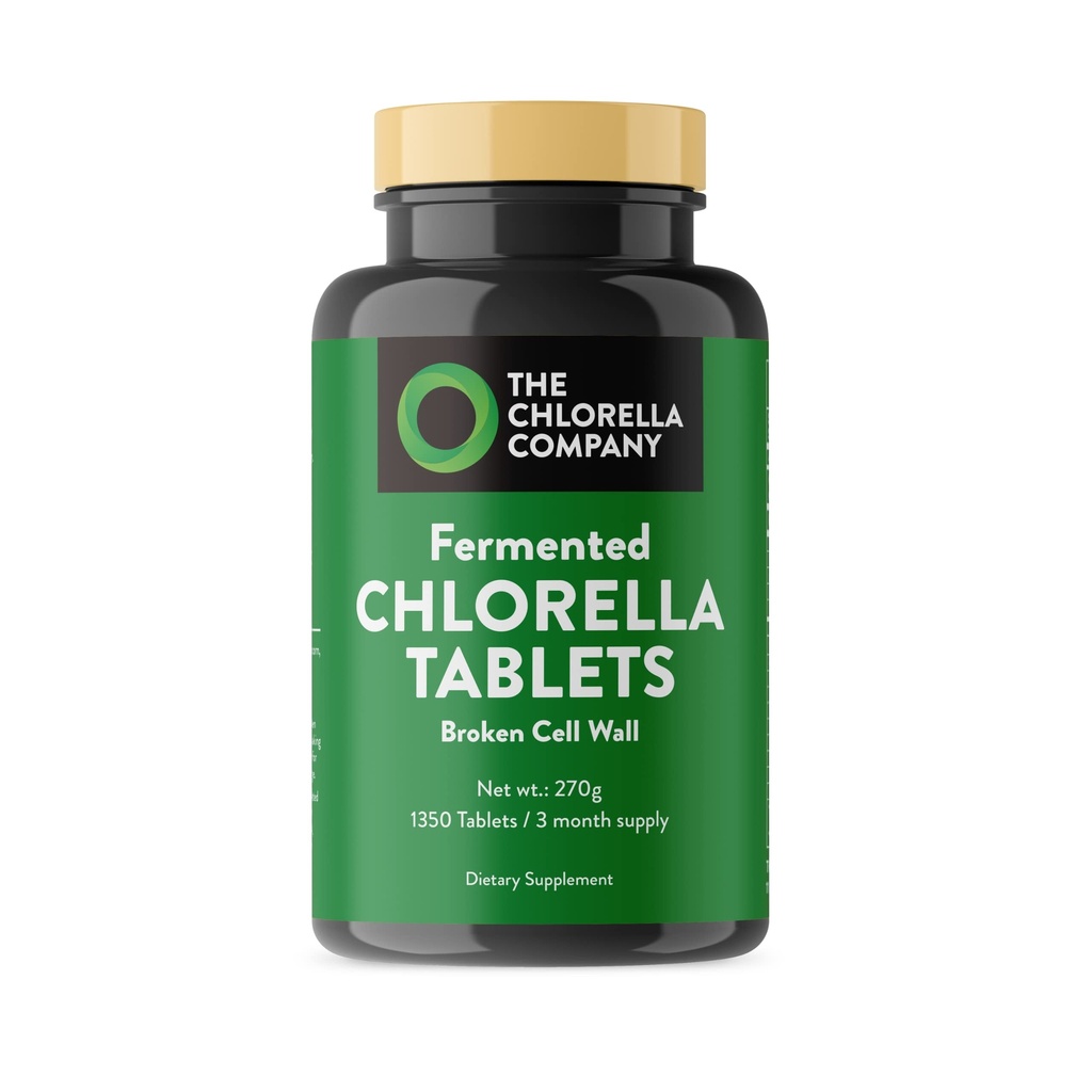 טבליות Chlorella, Chlorophyll, ירוק Superfood, Algae תוסף, מתכת כבדה Detox, Immune Support, Broken Cell Wall, 1350 טבליות, Non-GMO, טבעוני