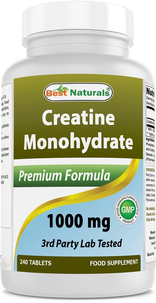 Best Naturals Creatine Monohydrate 1000 מ"ג 240 טבליות