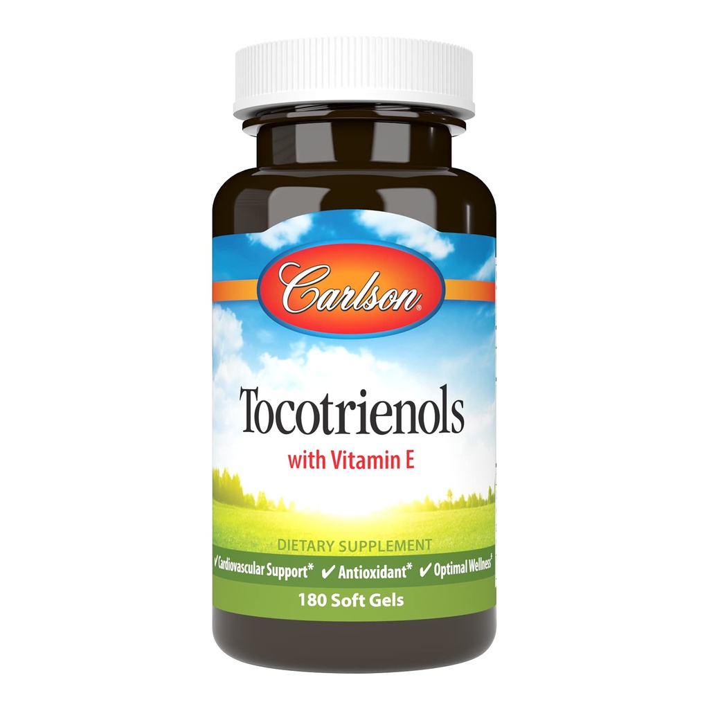 קרלסון - Tocotrienols, 40 מ"ג, עם ויטמין E, Gamma, Alpha, Delta, Beta, Sustainably Sourced, 180 Softgels