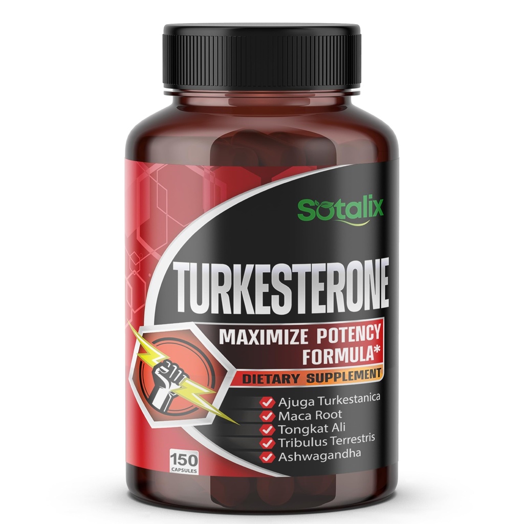 Ultra Turkesterone Ajuga Turkestanica סטנדרטיזציה 20% טורקיסטרון High Potency עם Maca Root Tribulus Terrestris - כאבי גדילה אנרגיה תמיכה
