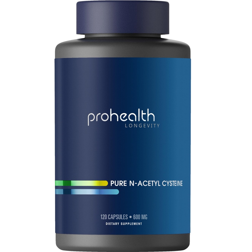 ProHealth Pure NAC - N-Acetyl Cysteine - Liver and Immune Support, Antioxidant and Glutathione Boost, Cell Health | 600 מ"ג לכל קפסולה