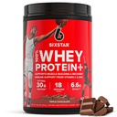 שישה כוכבים אבקת חלבון Whey פלוס - בניית שרירים ושיקום פורמולה עם אבקת Whey Isolate, BCAAs, 30g חלבון, Immune תמיכה - תוספת פוסט-עבודה - שוקולד משולש, 1.8 lbs