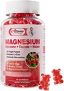 Magnesium Glycinate Gummies, Magnesium Potassium תוספת עם Turate, Malate, ויטמינים D, C, B6, Calcium, תמיכה בודי,Raspberry Magnesium חניכיים למבוגרים & Kids