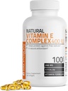 Bronson Natural ויטמין E Complex 400 I.U. תוסף (d-Alpha Tocopherol Plus d-Beta, d-Gamma ו d-Delta Tocopherols), אנטי-חמצן טבעי, 100 Softgels