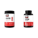 כוח גורם קרטין אבקה 60 משרתים ו- Caffeine טבליות 100 טבליות - קריטין עבור שריר מקבל וקפאין עבור אנרגיה