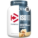 Dimatize אבקת חלבון ISO100 Whey חלבון Isolate, Vanilla, 25g של חלבון, 3 פאונד, 5.5g BCAAs, פחות מ 120 קליפורניה, Gluten חינם, 1g שומן, 1g סוכר, 2g Carb (45 משרתים)