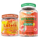 NEVISS 1Pack Liposomal ויטמין C 1000 מ"ג מסטיקנים + 1Pack Lutein Zeaxanthin תוספי חניכיים