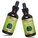 Go Foodsents נוזל ויטמין D3 עם K2 (MK-7) טיפות & Prostate Edge Prostate תוספת לגברים עם Pygeum ו Saw Palmetto לחלץ ויטמין D3 ו- K2 נוזל טיפות טיפות טיפות עזרה למדינה רגשית