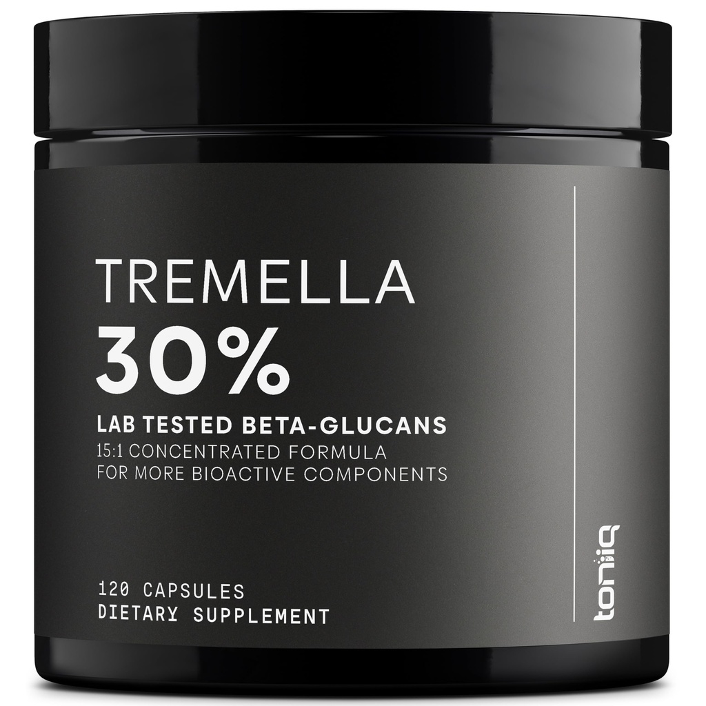 Tremella Mushroom Ultra High Potency 15:1 עם 30% Beta Glucans - Pure & ריכוז פורמולה - מעבדה צד שלישי נבדק עבור Purity & Quality - 120 קפסולות