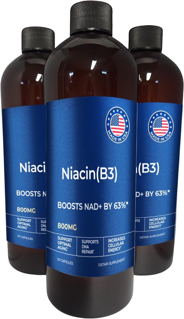 NIACIN(B3) - B3 Niacin תוספים | תוספי מינרלים | 18 קפסולה, 800 מ"ג