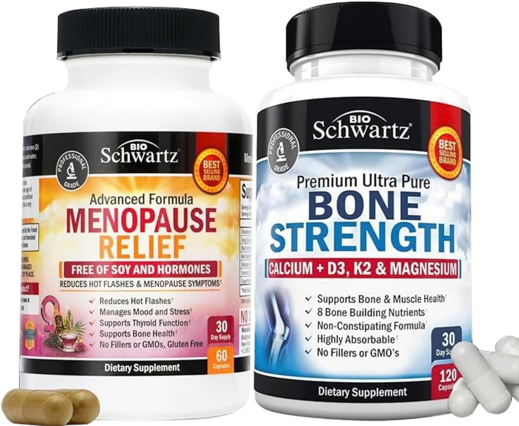 BioSchwartz Advanced Power Pre ו Probiotics תוספת עם Enzymes העיכול (2 חודשים אספקה) בתוספת ויטמין B מורכב עם ויטמין C (2 חודש אספקה)