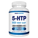 5HTP 200 MG Per לשרת פלוס Calcium עבור Mood, שינה - תמיכה Calm ומנוחה מרגיעה - 99% גבוה פורה - 120 קפסולות - Arazo Nutrition