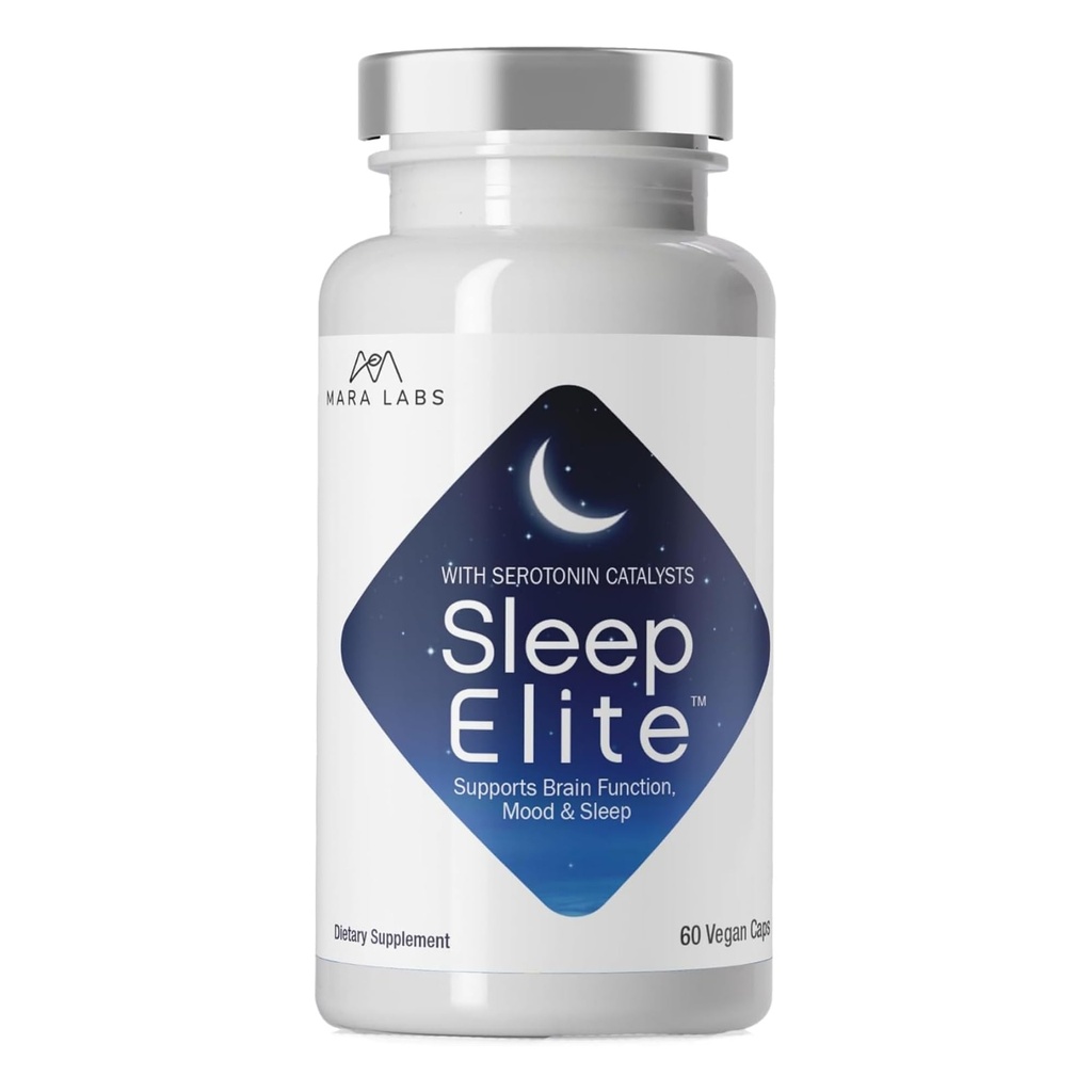 מארה מעבדות SleepElite | תמיכה בתפקוד המוח, מודי ושינה | עם סרוטונין Catalysts | 30 משרתים