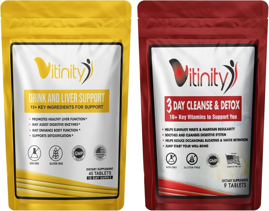 Anti-Drink Liverטיהור תוספי מזון,25+Key Ingredients-Craving Support,Liver Health,Kudzu,Milk-Thistle,Holyזיל,DHM Natural ניקוי, Grad Reduction, Replenisher 30+9 Tabs(Drink-Cleanse Combo)