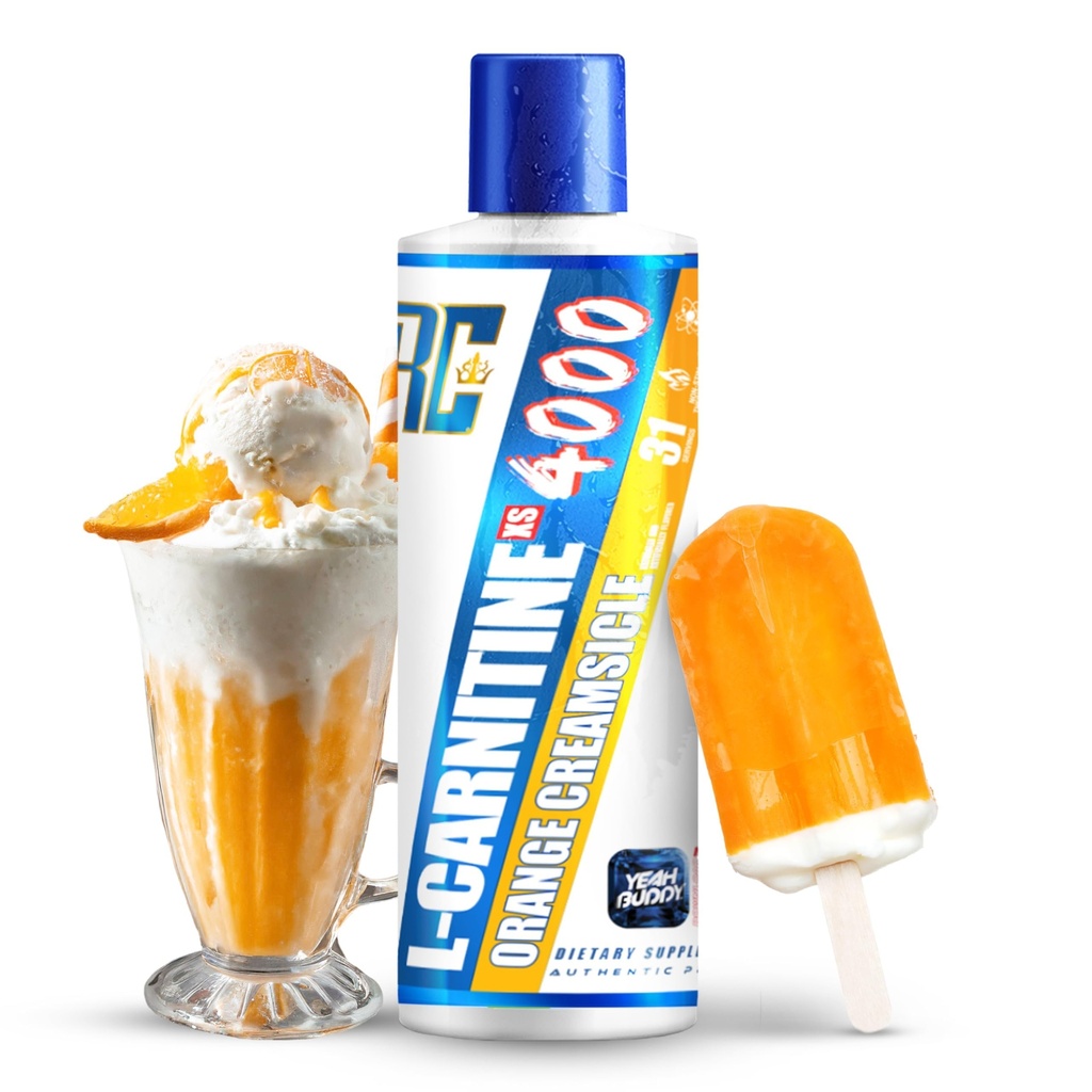 Ronnie Coleman חתימה סדרה L Carnitine XS 4000 נוזל, Stimulant Free, Sugar Free, Zero Carbs, Lean שריר תמיכה גברים ונשים, 16 Oz (16 oz, Orange Creamsicle (4000)