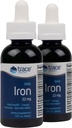 Trace מינרלים Ionic Iron, 22 מ"ג - תוספת לתמיכה באנרגיה עם Magnesium & Iron - Aid Brain Health & Immune System Function - Gluten-Free Liquid Supplement - 1.8 fl oz (2 Pack) (92 משרתים)