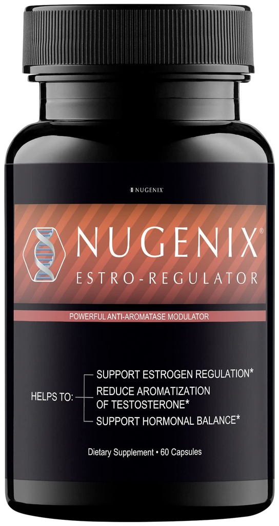 Nugenix Estro-regulator - תוסף DIM, Estrogen Blocker לגברים ו Aromatase Inhibitor טסטוסטרון, Booster - 60 קפסולות
