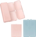 FY 2 Pcs Daily Pill מארגנת, 7 השוואתיות DASE Tablet Racinger, [Folding Design] Pill Box for Purse Pocket to Hold הויטמינים, Cod Liver Oil,Supplements ותרופה-Pink+Pink+ חיל הים