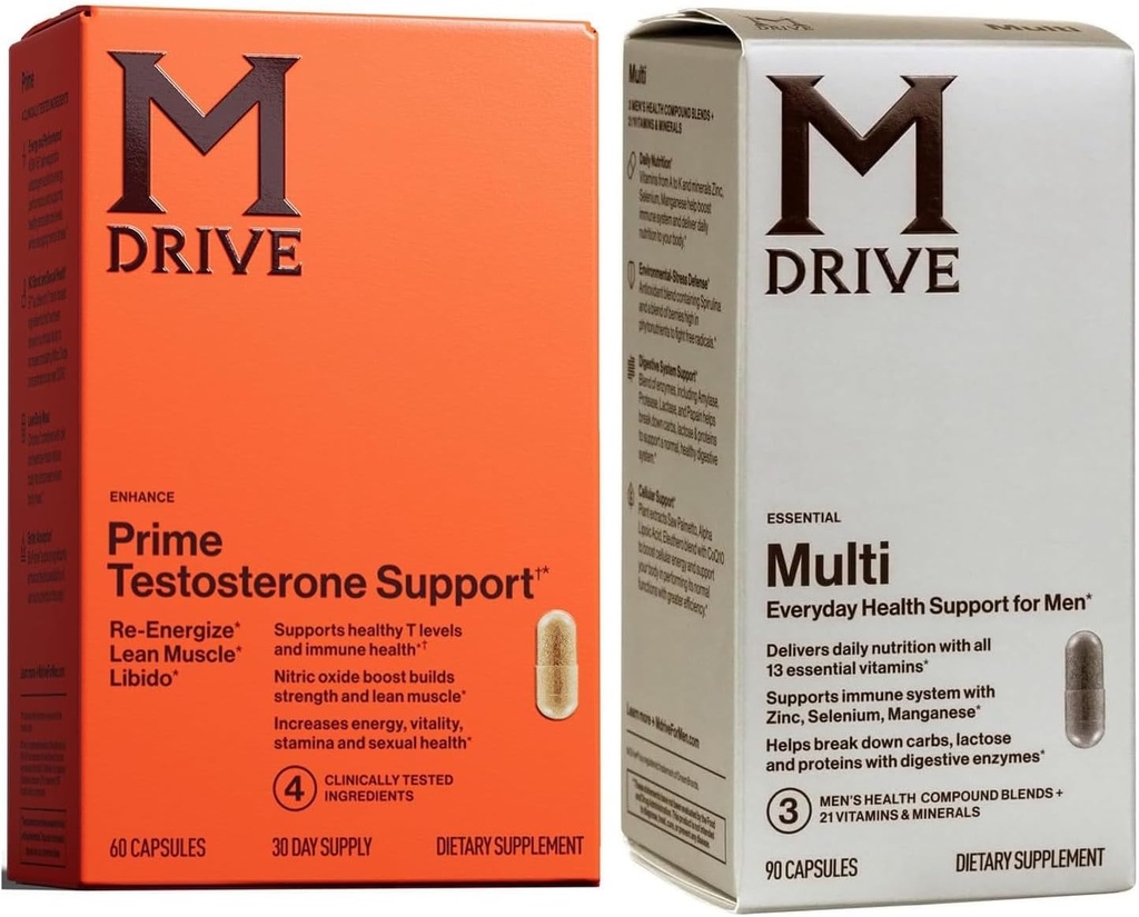 Mdrive Prime טסטוסטרון Booster + Men's Multivitamin